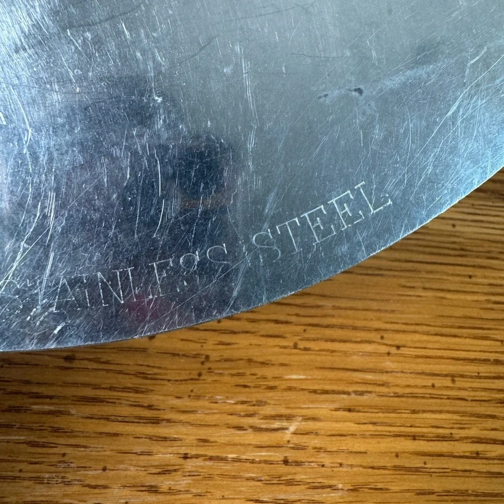 Vintage Double Blade Mezzaluna‎ Herb Chopper Stainless Steel Cast Metal Handle